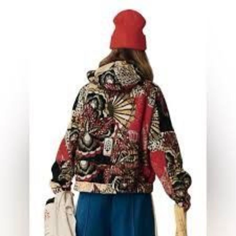 Free People Movement Wild and Free Printed Fleece Pullover-Oversized - Picture 3 of 9